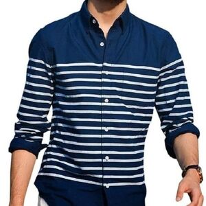 .CREW Men Shirt Size S Striped Slim Office Siren